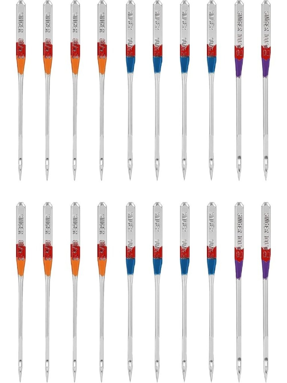 Universal Regular Point Machine Needles, Assorted Sizes, 20 Count - Picture 2 of 8